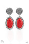 Southern Impressions - Red Clip-On Earring