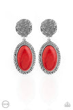 Southern Impressions - Red Clip-On Earring