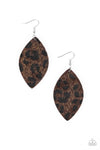 Paparazzi Accessories - GRR-irl Power! - Brown Earring