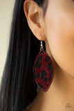 Paparazzi Accessories - GRR-irl Power! - Red Earring