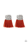 Paparazzi Accessories - Plume Bloom Orange Post Earring
