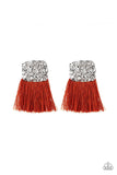 Paparazzi Accessories - Plume Bloom Orange Post Earring