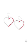 Paparazzi Accessories - First Date Dazzle - Red Earring