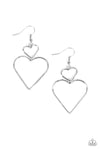 Paparazzi Accessories - Heartbeat Harmony - Silver Earring