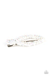 Paparazzi Accessories - Dusted In Dazzle - White Hair Clip