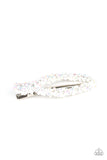 Paparazzi Accessories - Dusted In Dazzle - White Hair Clip