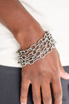 Paparazzi Accessories - Fast Ball - Silver Bracelet