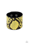 Paparazzi Accessories - The Rest Is HISS-tory - Yellow Bracelet