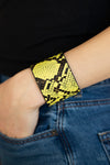 Paparazzi Accessories - The Rest Is HISS-tory - Yellow Bracelet