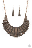 Paparazzi Accessories  -  Metro Mane - Copper Necklace