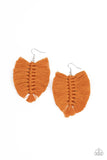 Paparazzi Accessories - Knotted Native - Brown Earring