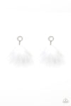 Paparazzi Accessories - BOA Down - White Earring