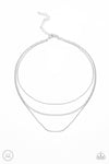 Paparazzi Accessories - Battle of the Glitz - White Choker/Necklace