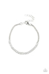 Paparazzi Accessories - All Dolled Up - White Bracelet