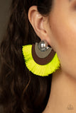 Paparazzi Accessories - Fan The FLAMBOYANCE - Yellow Earring