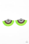 Paparazzi Accessories - Fan The FLAMBOYANCE - Green Earring