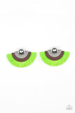 Paparazzi Accessories - Fan The FLAMBOYANCE - Green Earring