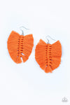 Paparazzi Accessories  -  Knotted Native - Orange Earring