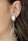 Paparazzi Accessories - Metallic Foliage - Silver Clip-On Earring