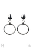 Paparazzi Accessories - Jumping Through Hoops - Black Clip-On Earring