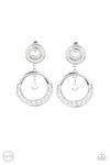 Paparazzi Accessories -  Royal Revival - White Pearl Clip-On Earring