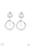 Paparazzi Accessories -  Royal Revival - White Pearl Clip-On Earring