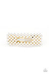 Paparazzi Accessories - Clutch Your Pearls - Gold Pearl Hair Clip