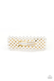 Paparazzi Accessories - Clutch Your Pearls - Gold Pearl Hair Clip