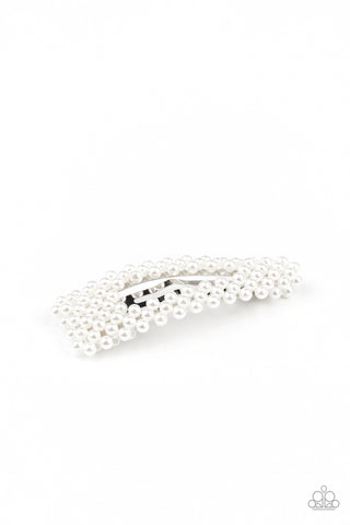 Paparazzi Accessories -  Pearl Persuasion - White Pearl Hair Clip