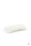 Paparazzi Accessories -  Pearl-Clutching Posh - White Hair Clip