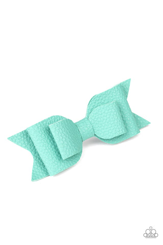 Paparazzi Accessories - BOW Wow Wow - Green Hair Clip