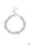 Paparazzi Accessories - Braided Twilight - White Bracelet