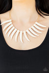 Paparazzi Accessories  - Tusk Tundra - White Necklace