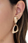 Paparazzi Accessories - Going for BROKER - Gold Clip-On Earring