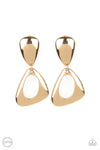 Paparazzi Accessories - Going for BROKER - Gold Clip-On Earring