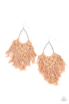 Paparazzi Accessories - Oh MACRAME, Oh My - Brown Earrings