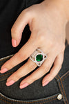 Paparazzi Accessories - Triple Crown Twinkle - Green Ring