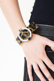 Paparazzi Accessories - Jungle Cat Couture - Yellow Bracelet