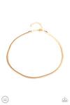 Paparazzi Accessories - Flat Out Fierce - Gold Choker/Necklace