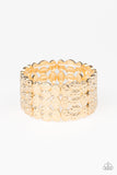 Paparazzi Accessories - Tectonic Texture - Gold Bracelet