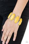 PAPARAZZI POWER POP - YELLOW BRACELET