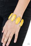 PAPARAZZI POWER POP - YELLOW BRACELET