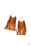 Paparazzi Accessories - Macrame Rainbow - Brown Earring