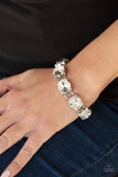 Paparazzi Accessories  -  Mind Your Manners - White Bling Bracelet