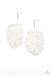 Paparazzi Accessories - Hanging by a Thread - White Earring
