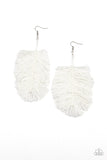 Paparazzi Accessories - Hanging by a Thread - White Earring