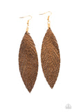 Paparazzi Accessories - Feather Fantasy - Gold Earring