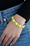 Paparazzi Accessories - Bubbly Belle - Yellow Bracelet