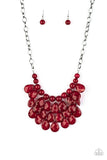 Sorry To Burst Your Bubble - Red Necklace - Paparazzi Accessories