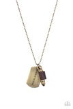 Paparazzi Accessories- Proud Patriot - Brass Men Necklace